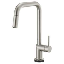 Brizo Odin(R): SmartTouch(R) Pull-Down Kitchen Faucet with Square Spout - Less Handle, 64065LF-SSLHP
