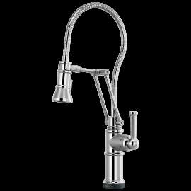 Brizo Artesso(R): SmartTouch(R) Articulating Kitchen Faucet With Finished Hose, 64125LF-PC