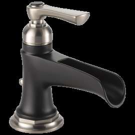 Brizo Rook(R): Single-Handle Lavatory Faucet with Channel Spout 1.2 GPM, 65061LF-NKBL-ECO