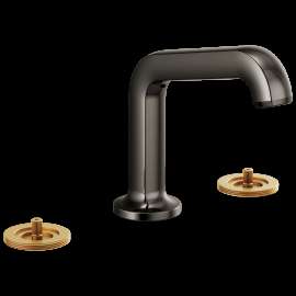 Brizo Kintsu(R): Widespread Lavatory Faucet with Angled Spout - Less Handles, 65307LF-BNXLHP-ECO