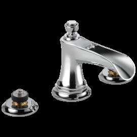 Brizo Rook(R): Widespread Lavatory Faucet with Channel Spout - Less Handles 1.2 GPM, 65361LF-PCLHP-ECO
