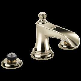 Brizo Rook(R): Widespread Lavatory Faucet with Channel Spout - Less Handles 1.5 GPM, 65361LF-PNLHP
