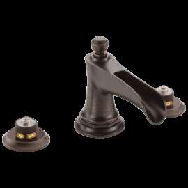 Brizo Rook(R): Widespread Lavatory Faucet with Channel Spout - Less Handles 1.2 GPM, 65361LF-RBLHP-ECO