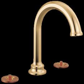 Brizo Beauclere(R): Widespread Lavatory Faucet with Arc Spout - Less Handles 1.2 GPM, 65365LF-PGLHP