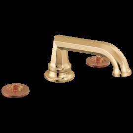 Brizo Beauclere(R): Widespread Lavatory Faucet with Low Spout - Less Handles 1.2 GPM, 65366LF-PGLHP
