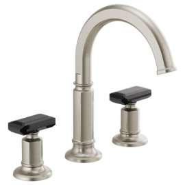 Brizo Invari(R): Widespread Lavatory Faucet with Arc Spout - Less Handles 1.5 GPM, 65376LF-NKLHP