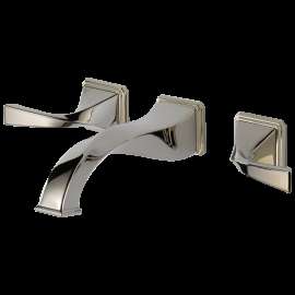 Brizo Virage(R): Two-Handle Wall Mount Lavatory Faucet 1.5 GPM, 65830LF-PN