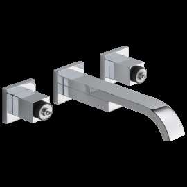Brizo Siderna(R): Two-Handle Wall Mount Lavatory Faucet - Less Handles 1.2 GPM, 65880LF-PCLHP-ECO