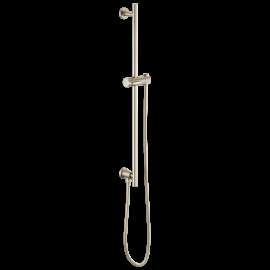 Brizo Essential(TM) Shower: Linear Round Slide Bar With Hose, 74792-BN