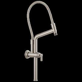Brizo Essential(TM) Shower: 11 7/16" Classic Slide Bar Shower Arm And Flange, 81376-BN