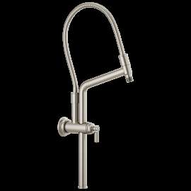Brizo Essential(TM) Shower: 10 7/16" Classic Slide Bar Shower Arm And Flange, 81376-NK