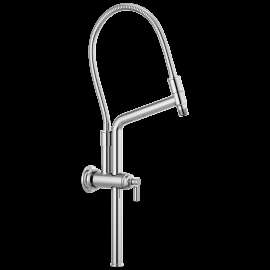 Brizo Essential(TM) Shower: 10 7/16" Classic Slide Bar Shower Arm And Flange, 81376-PC