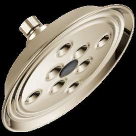 Brizo Essential(TM) Shower: 7" Classic Round H<sub>2</sub>Okinetic<sup>(R)</sup> Single Function Wall Mount Showerhead, 87305-PN