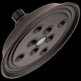 Brizo Essential(TM) Shower: 7" Classic Round H<sub>2</sub>Okinetic<sup>(R)</sup> Single Function Wall Mount Showerhead, 87305-RB