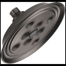 Brizo Essential(TM) Shower: 7" Classic Round H<sub>2</sub>Okinetic<sup>(R)</sup> Single Function Wall Mount Showerhead, 87305-SL