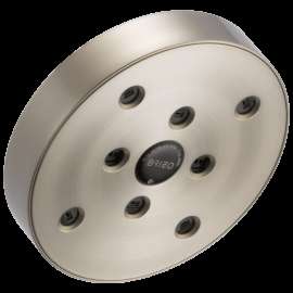 Brizo Essential(TM) Shower: 5" Linear Round H<sub>2</sub>Okinetic<sup>(R)</sup> Single Function Wall Mount Showerhead, 87375-BN