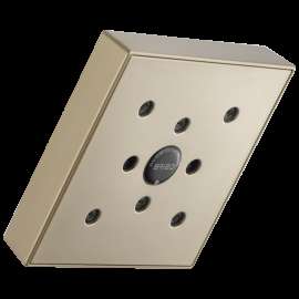 Brizo Essential(TM) Shower: 5" Linear Square H<sub>2</sub>Okinetic<sup>(R)</sup> Single Function Wall Mount Showerhead, 87380-BN