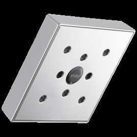 Brizo Essential(TM) Shower: 5" Linear Square H<sub>2</sub>Okinetic<sup>(R)</sup> Single Function Wall Mount Showerhead, 87380-PC