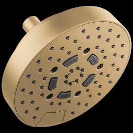 Brizo Essential(TM) Shower: 7" Linear Round H2Okinetic(R) Multi-Function Wall Mount Shower Head - 1.75 GPM, 87492-GL