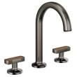 Brizo Kintsu(R): Widespread Lavatory Knob with Wood Inlay Handle Kit, HI5306-BNXWD