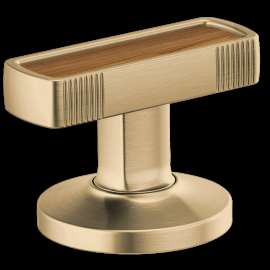 Brizo Kintsu(R): Widespread Lavatory Knob with Wood Inlay Handle Kit, HI5306-GLWD