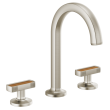 Brizo Kintsu(R): Widespread Lavatory Knob with Wood Inlay Handle Kit, HI5306-NKWD