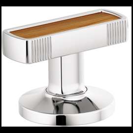Brizo Kintsu(R): Widespread Lavatory Knob with Wood Inlay Handle Kit, HI5306-PCWD