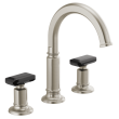 Brizo Invari(R): Widespread Lavatory Black Crystal Knob Handle Kit, HK5376-NKBC