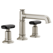 Brizo Invari(R): Widespread Lavatory Black Crystal Knob Handle Kit, HK5376-NKBC