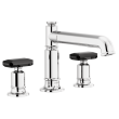 Brizo Invari(R): Roman Tub Faucet Black Crystal Knob Handle Kit, HK676-PCBC