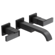 Brizo Siderna(R): Wall Mount Lavatory Solar Gray Glass Lever Handle Kit, HL5882-BL