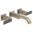 Brizo Siderna(R): Wall Mount Lavatory Solar Gray Glass Lever Handle Kit, HL5882-BN