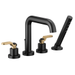 Brizo Litze(R): Roman Tub Handle Kit - Industrial Lever, HL634-BLGL