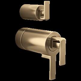 Brizo Frank Lloyd Wright(R): TempAssure(R) Thermostatic Valve with Integrated Diverter Trim Gap Lever Handle Kit, HL7599-GL