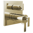 Brizo Frank Lloyd Wright(R): TempAssure(R) Thermostatic Valve with Integrated Diverter Trim Gap Lever Handle Kit, HL7599-PN