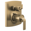 Brizo Allaria(R): Pressure Balance Valve with Integrated Diverter Trim Twist Lever Handle Kit, HL75P67-GL