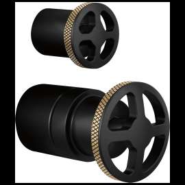 Brizo Litze(R): Pressure Balance Valve With Diverter Trim Handle Kit - Wheel, HW75P32-BLGL