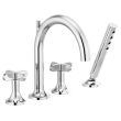 Brizo Odin(R): Roman Tub Cross Handles, HX675-PC