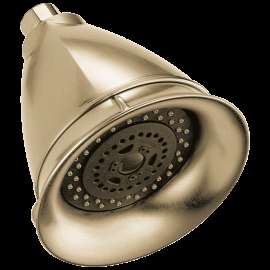 Brizo Essential(TM) Shower: 5" Classic Round H<sub>2</sub>Okinetic<sup>(R)</sup> Multi-Function Wall Mount Showerhead, RP42431GL-2.5