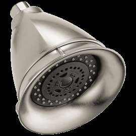 Brizo Essential(TM) Shower: 5" Classic Round H<sub>2</sub>Okinetic<sup>(R)</sup> Multi-Function Wall Mount Showerhead, RP42431NK-2.5