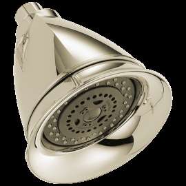 Brizo Essential(TM) Shower: 5" Classic Round H<sub>2</sub>Okinetic<sup>(R)</sup> Multi-Function Wall Mount Showerhead, RP42431PN