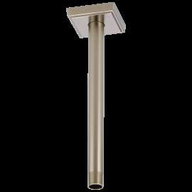 Brizo Essential(TM) Shower: 10" Ceiling Mount Shower Arm And Square Flange, RP70765BN