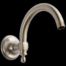 Brizo Essential(TM) Shower: 10" Classic Wall Mount Shower Arm And Flange, RP70909BN