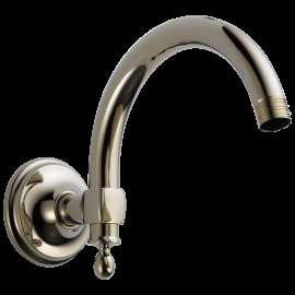 Brizo Essential(TM) Shower: 10" Classic Wall Mount Shower Arm And Flange, RP70909PN