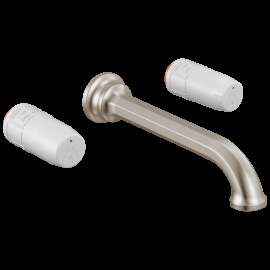Brizo Beauclere(R): Two-Handle Wall Mount Lavatory Faucet - Less Handles 1.2 GPM, T65865LF-NKLHP