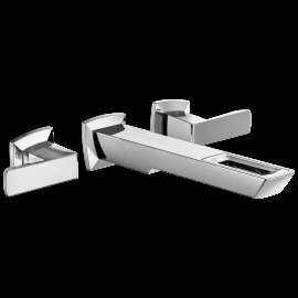 Brizo Vettis(R): Two-Handle Wall Mount Lavatory Faucet With Open-Flow Spout 1.2 GPM, T65886LF-PC-ECO