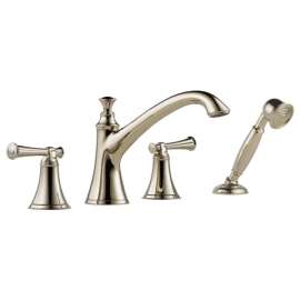 Brizo Baliza(R): Roman Tub Trim with Hand Shower - Less Handles, T67405-PNLHP