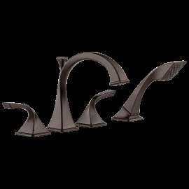 Brizo Virage(R): Roman Tub Faucet with Hand Shower, T67430-RB