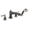 Brizo Rook(R): Roman Tub Faucet with Handshower - Less Handles, T67460-NKBLLHP