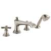 Brizo Rook(R): Roman Tub Faucet with Handshower - Less Handles, T67460-NKLHP